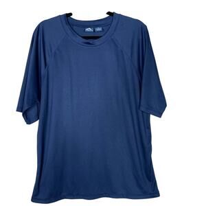 Kanu Surf Mens XLarge XL Blue Raglan Short Sleeve Tee Tshirt Crew Neck Top